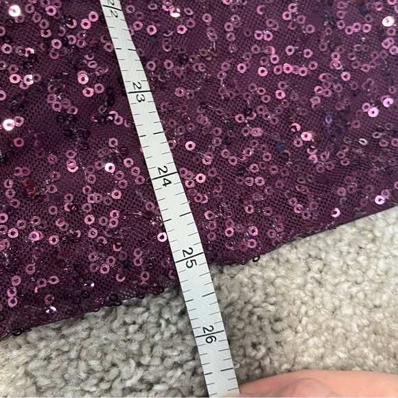 Ann Taylor size large women’s purple sequin scoop neck sleeveless top - Picture 9 of 10